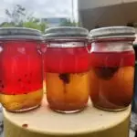 Vibrant Gradient Jars in Natural Light