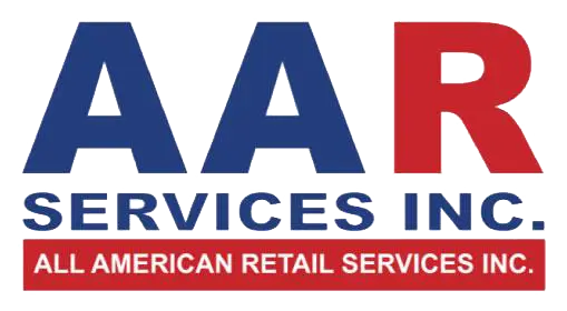 AAR Services Inc. logo features a bold red and blue design symbolizing professionalism and American pride.