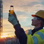 Safety First: Inspecting Telecom Samples at Sunset